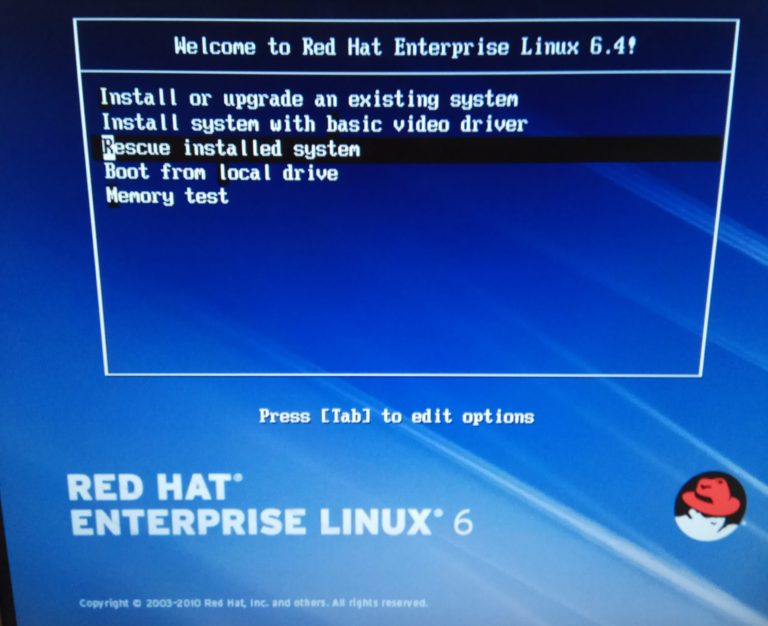 Забыл пароль root red hat enterprise linux 6